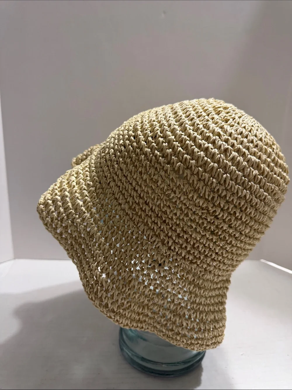 Woven Straw Bucket Hat - Yellow